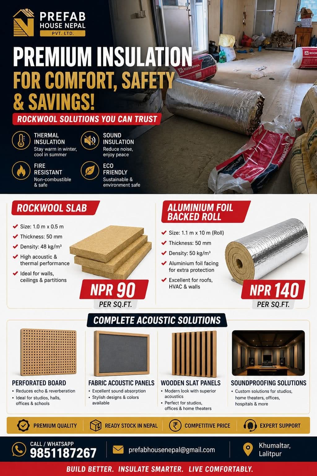 Rockwool Products Ready for Site Delivery